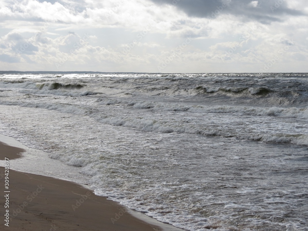 Stormy Baltic sea