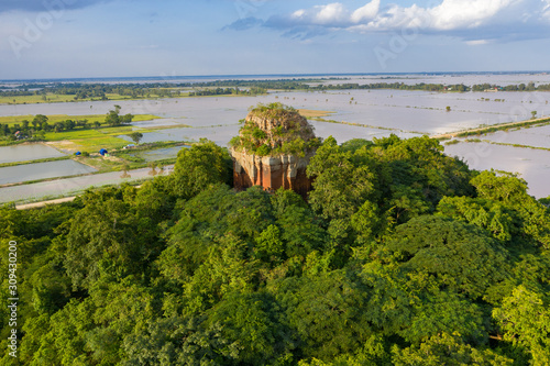 The ancient Funan sites of Angkor Borei and Phnom Da is a hill and the name for the first art style period in pre-Angkorian times,in Takeo, Cambodia, close to the border to Vietnam photo