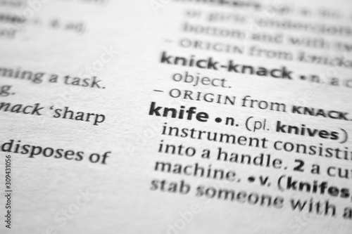 Word or phrase Knife in a dictionary.