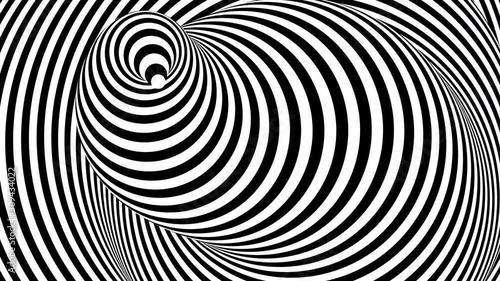 3D Worm With Hypnotising Skin In Black And White Seamless Visual