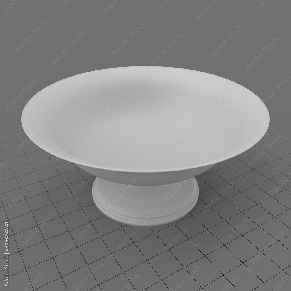 Pedestal bowl Stock 3D asset Adobe Stock