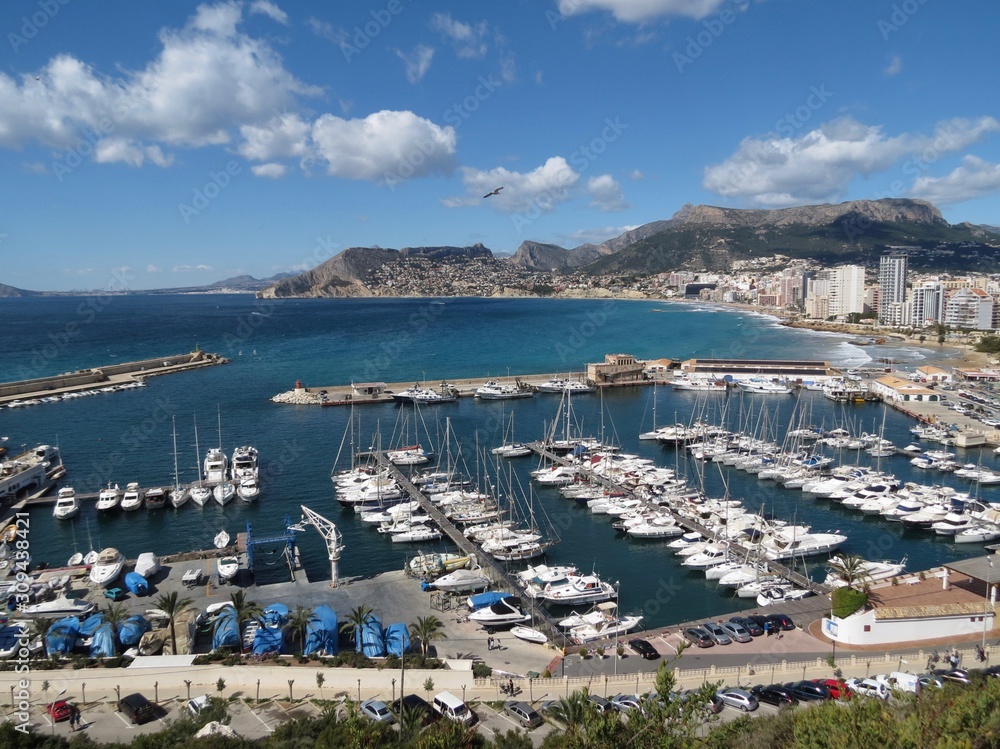 Yacht port in Calpe, Spain