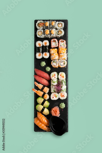 Different types of sushi photo