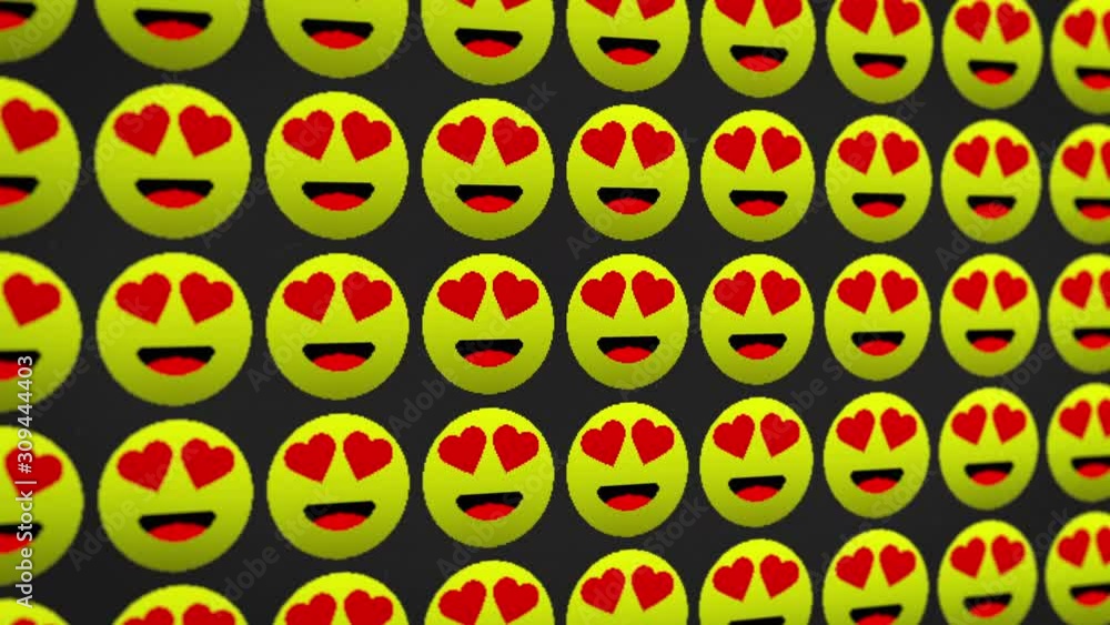 Lovely happy smile icons pixel moving screen animated background Lovely happy smile icons pixel moving screen animated background