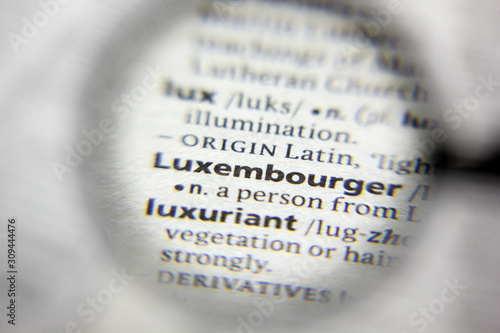 The word or phrase Luxembourger in a dictionary.