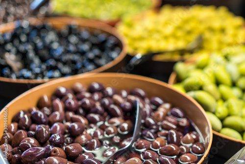 Olives for sale at a market