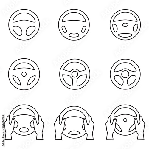 Car steering wheel vector icon, simple logo vector illustration for graphic and web design.