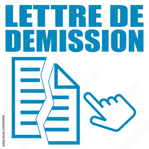 Logo lettre de démission.