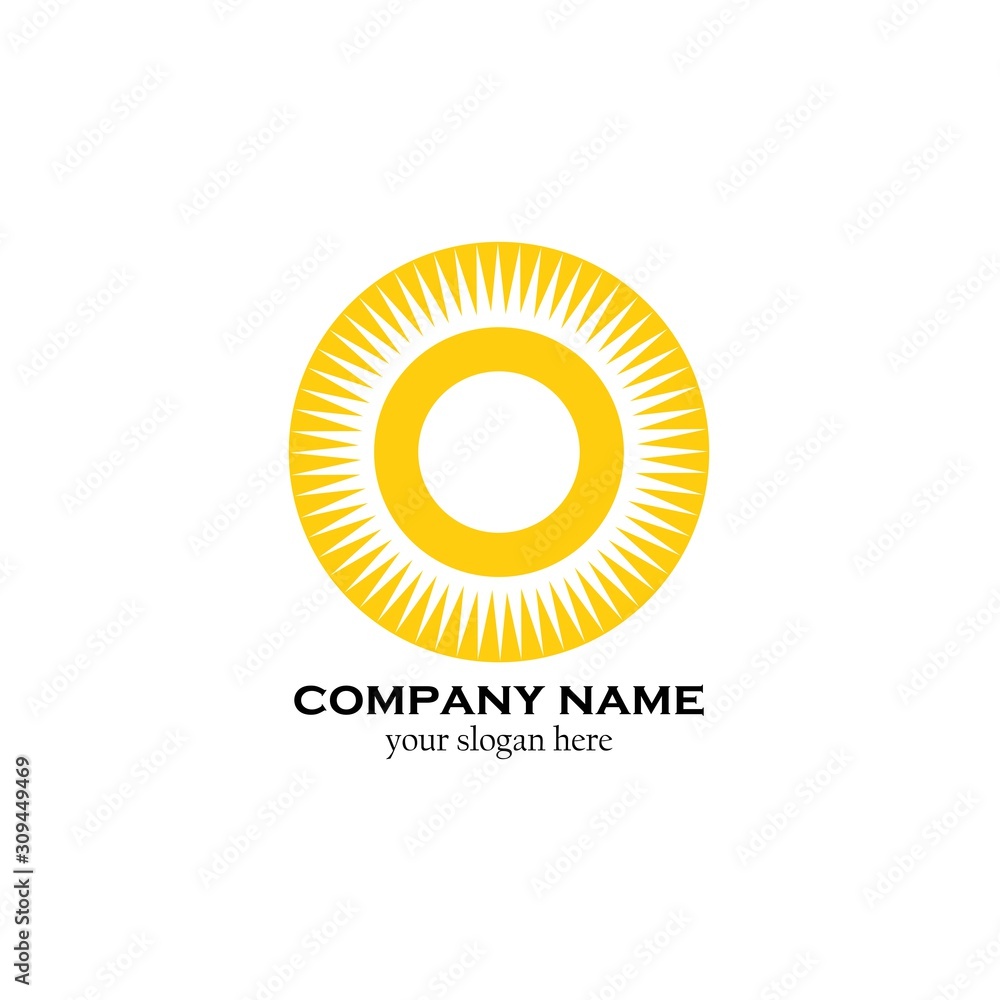 Fototapeta premium sun logo and icon vector illustration design template