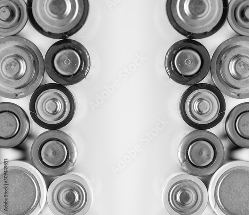 black and white used alkaline batteries hazardous