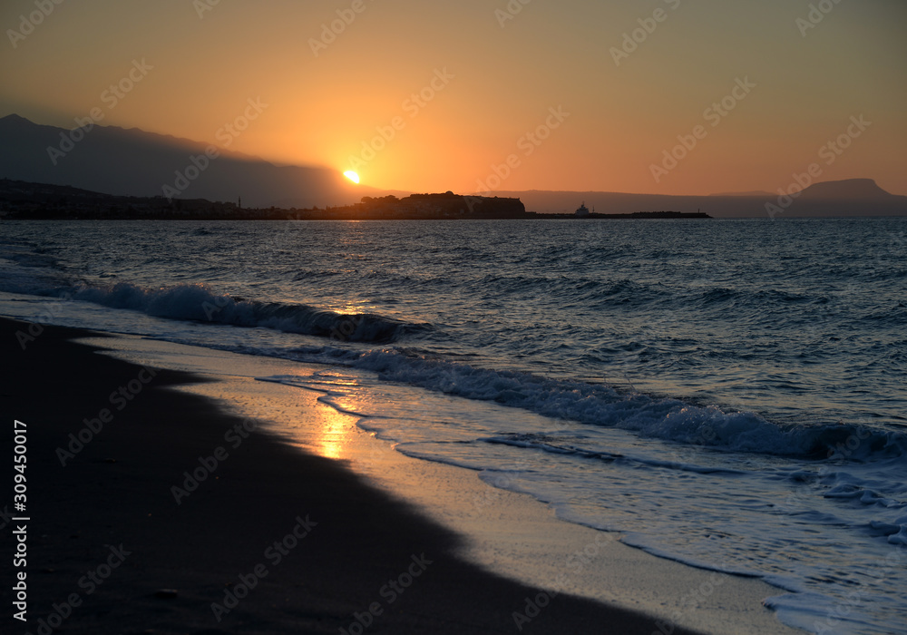 Obraz premium Abend bei Rethymnon, Kreta