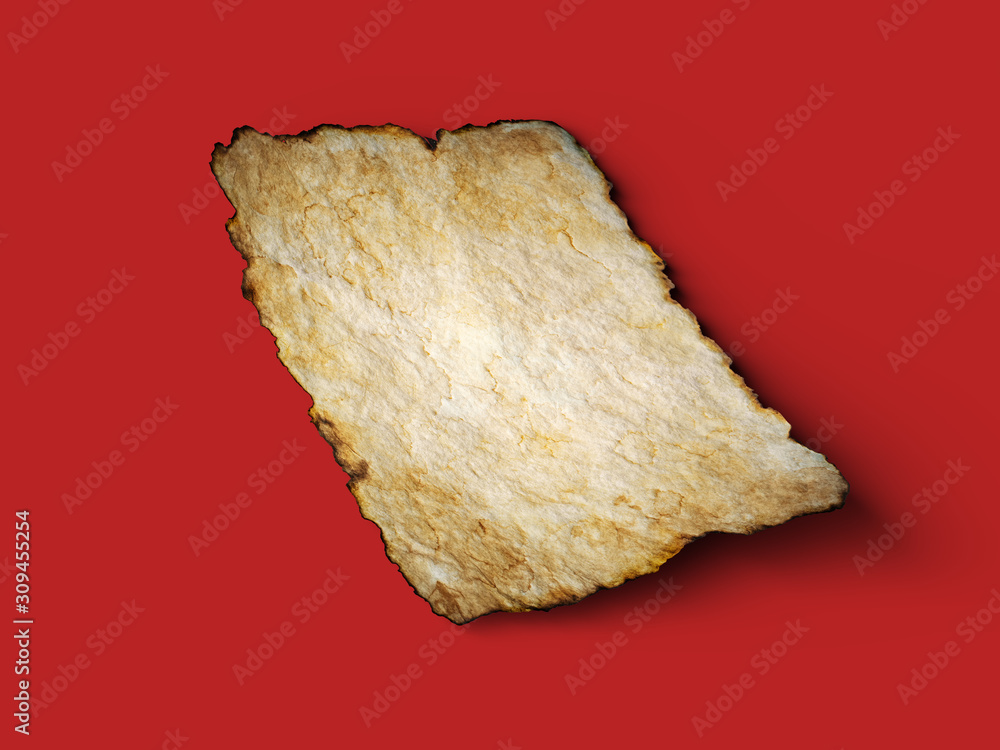 Aged brown paper with burned edges. 3d illustration Aged brown paper with burned edges. 3d illustration