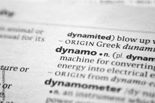 Photography Word or phrase Dynamo in a dictionary.