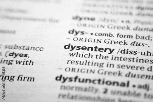 Word or phrase Dysentery in a dictionary.