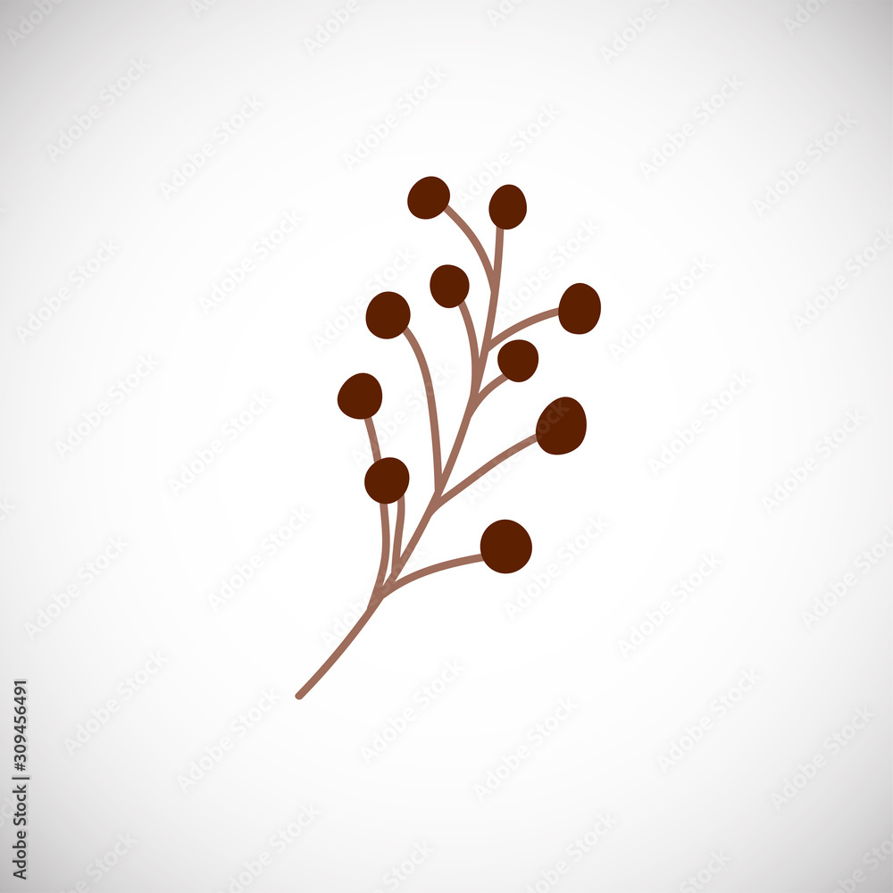 Isolated viburnum. Simple guelder rose Isolated viburnum. Simple guelder rose