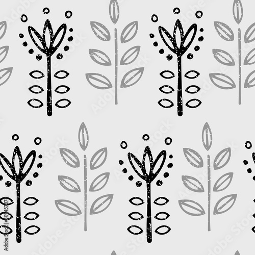 Beautiful folk art flowers