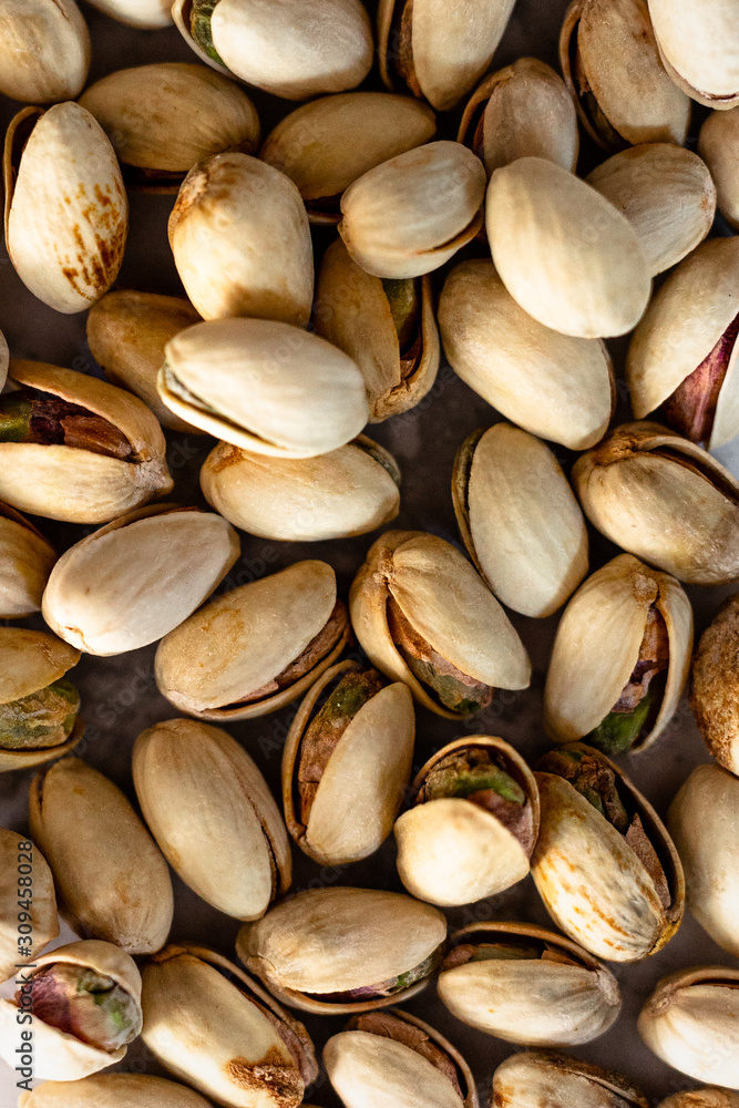 Pistachios on the table
