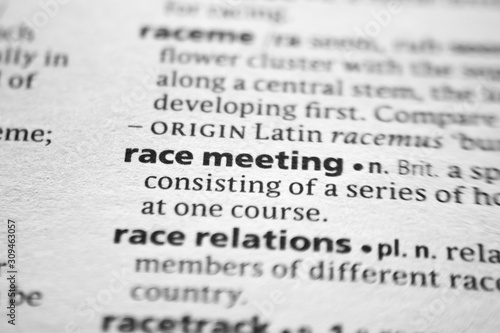 Word or phrase Race meeting in a dictionary.