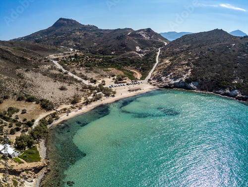 Aerial view of Plathiena beach