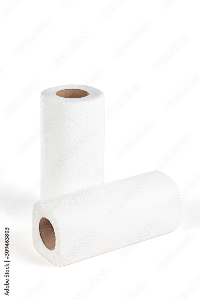 Roll of toilet paper isolated on white background . Close-up image of toilet paper. Roll of toilet paper isolated on white background . Close-up image of toilet paper.