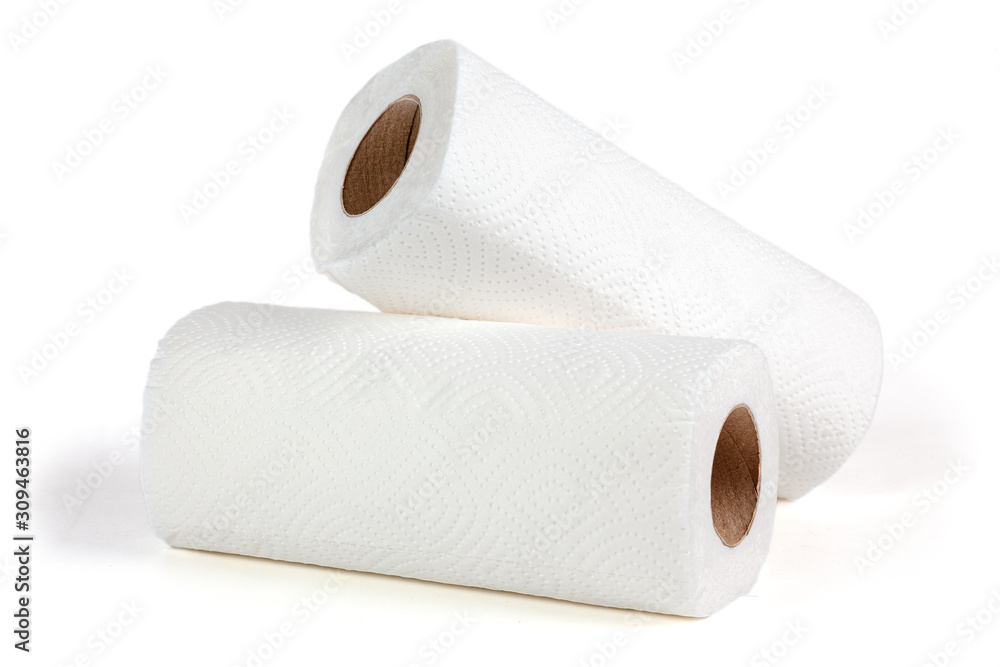Roll of toilet paper isolated on white background . Close-up image of toilet paper. Roll of toilet paper isolated on white background . Close-up image of toilet paper.