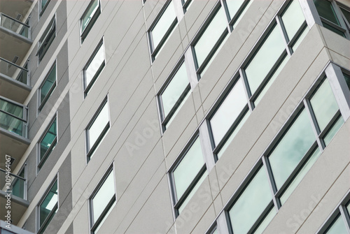 Detail of a high rise residential building.