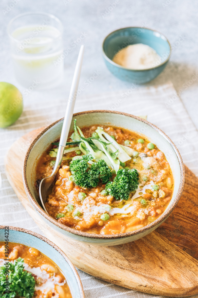 Homemade delicious spring minestrone Homemade delicious spring minestrone