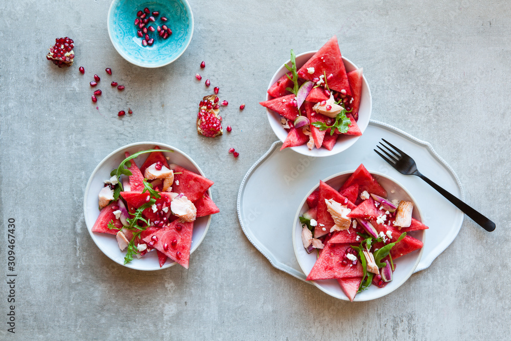 A refreshing summer salad. A refreshing summer salad.
