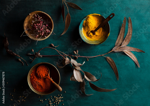 Exotic culinary spices photo
