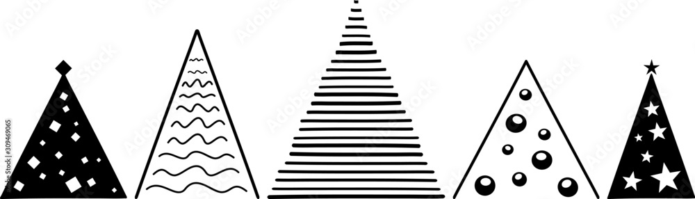 Winter Christmas Tree Vector Background Winter Christmas Tree Vector Background