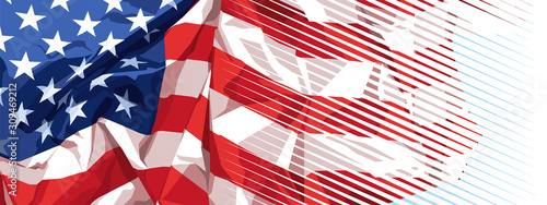 Fototapeta Naklejka Na Ścianę i Meble -  Flag of the United States of America