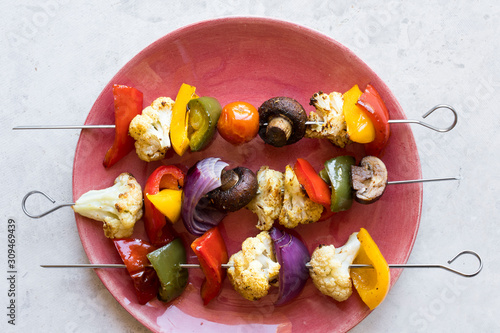 Grilled vegetable kebab