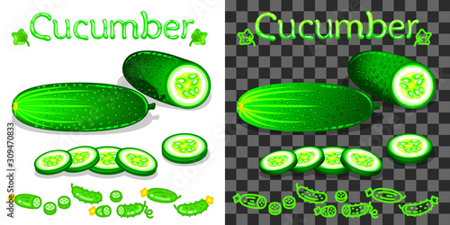 Cucumber, text and logo