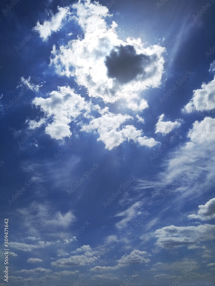 Fototapeta premium blue sky with clouds