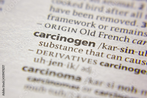 Word or phrase Carcinogen in a dictionary.