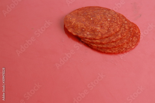 slices of chorizo from Pamplona