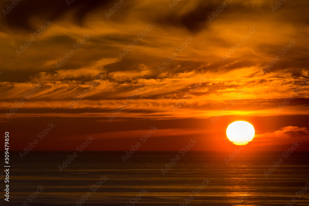 sunset on the black sea Sochi
