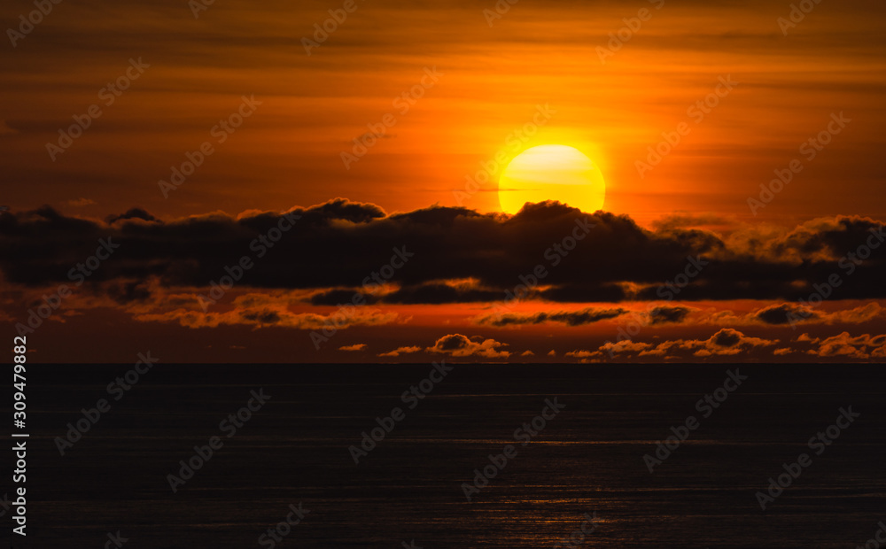 sunset on the black sea Sochi