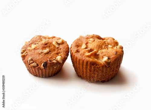 muffins isolated on white background