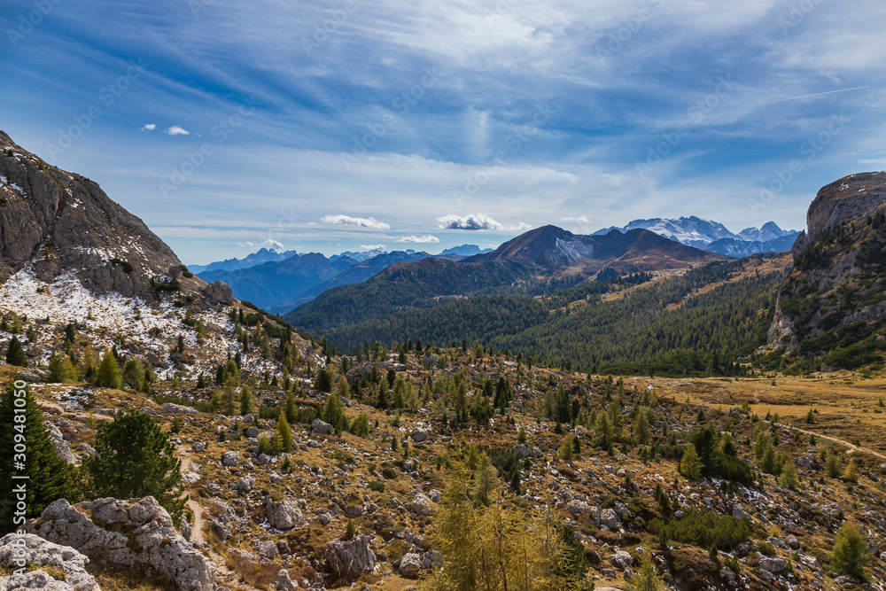 Naklejka premium landscape in the mountains
