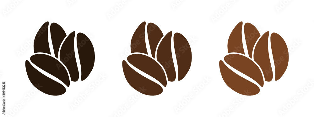 Obraz premium ziarna kawy ikona