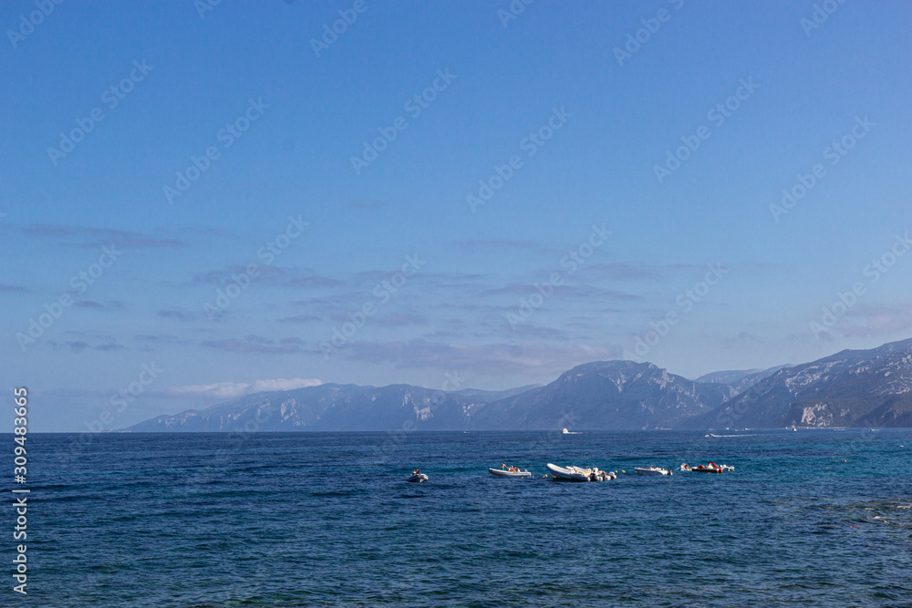 view of Palmasera beach in Cala Gonone, Sardinia