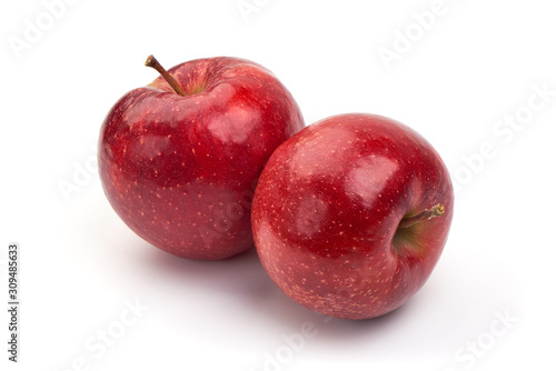 Red delicious apples, isolated on white background