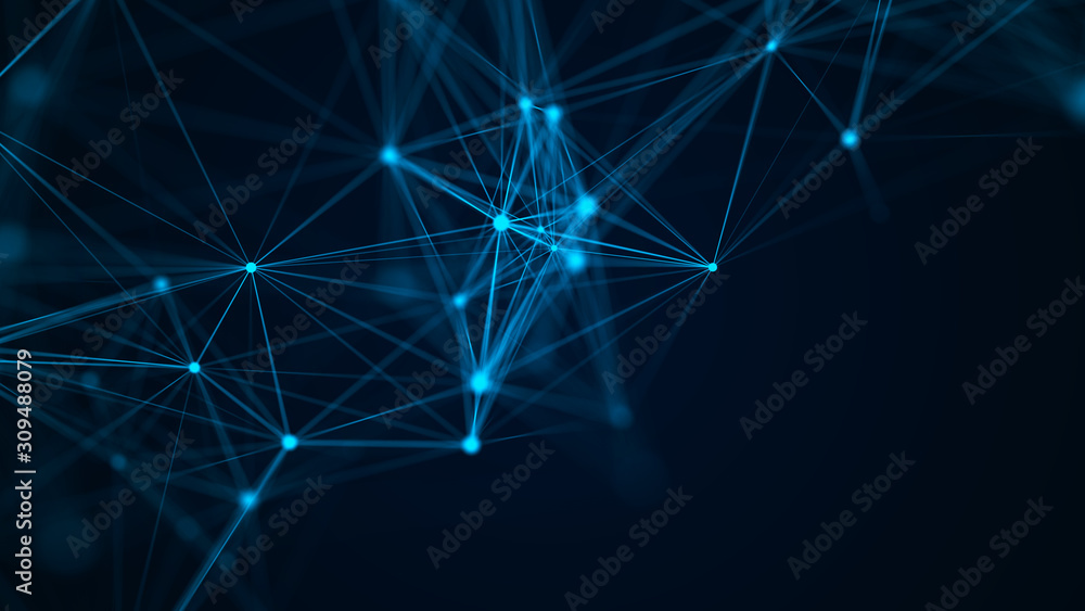 Network connection structure. Data transfer. Abstract background with interweaving of dots and lines. 3D rendering. Network connection structure. Data transfer. Abstract background with interweaving of dots and lines. 3D rendering.