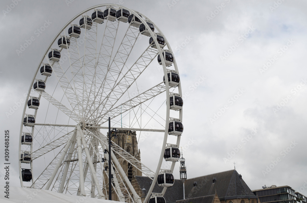 Rotterdam city landmarks hotels buildings fares wheel suspension bridge 