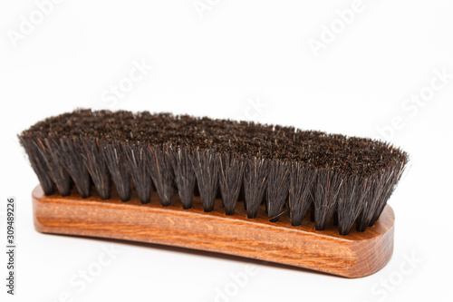 Valokuva natural bristle brush isolated on white