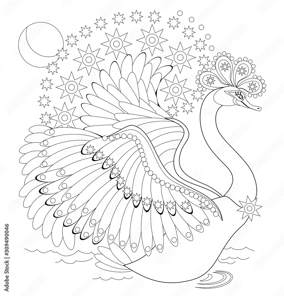 Black and white page for baby coloring book. Illustration of ...
