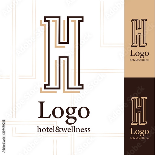 logo abbreviation minimalism style hotel