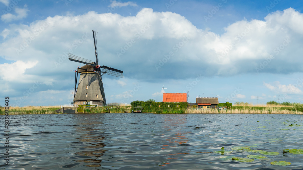 Kinderdijk is the largest cluster of historic windmills in the Netherlands.