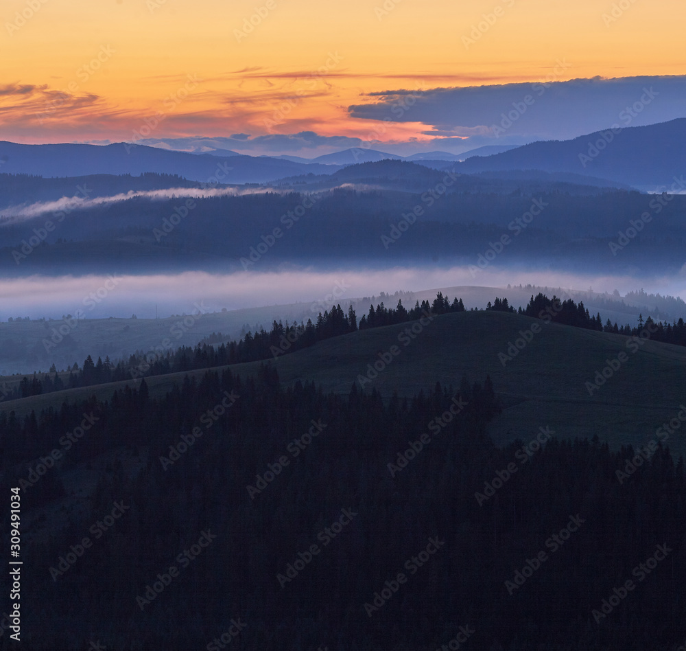 a beautiful sunrise over mountain a beautiful sunrise over mountain